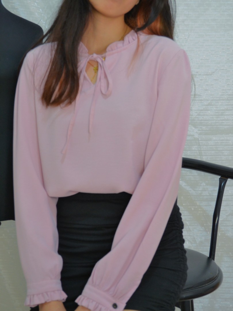 Korean Fashion Polo Blouse, Women's