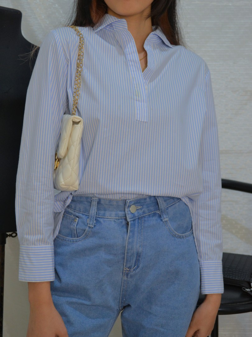 Korean Fashion polo blouse, Women's