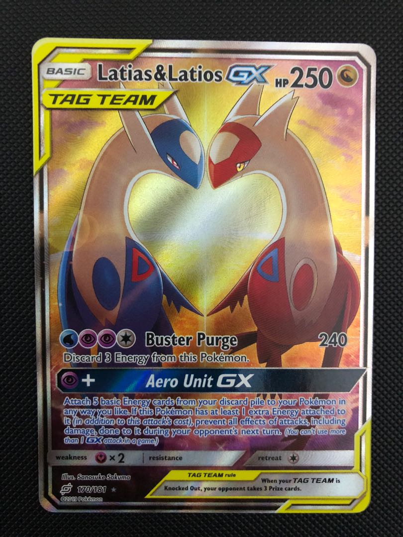 Latias latios tag team gx 170/181. Team up. Pokemon TCG cards, Hobbies