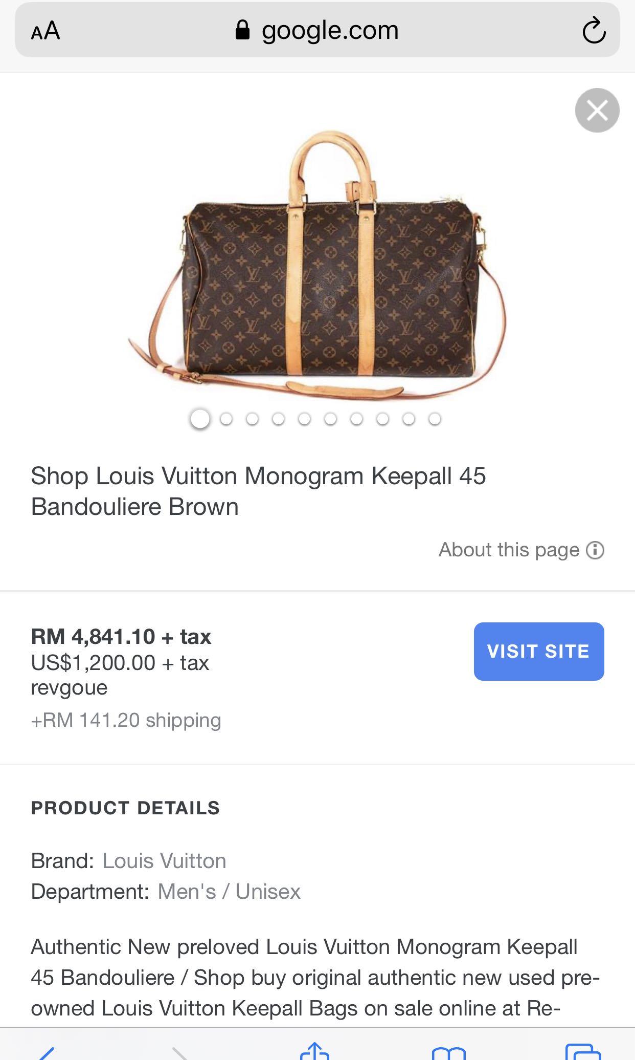 Louis Vuitton, Bags, Authentic Louis Vuitton Travel Keepall 35