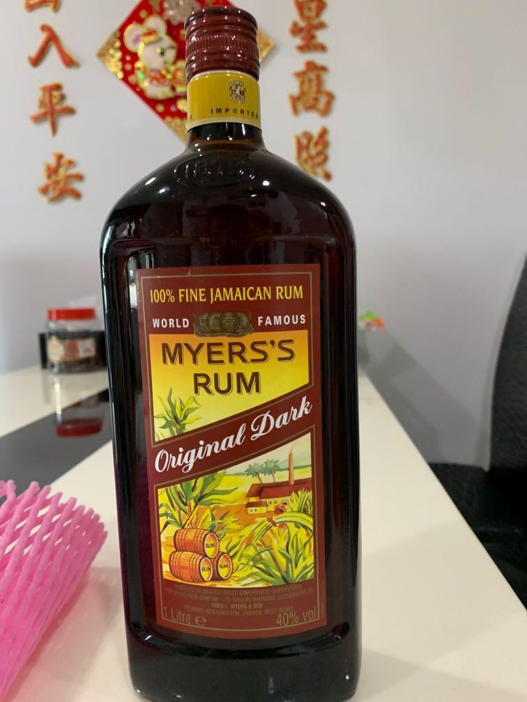Myers Rum 1 litre, Food & Drinks, Alcoholic Beverages on Carousell