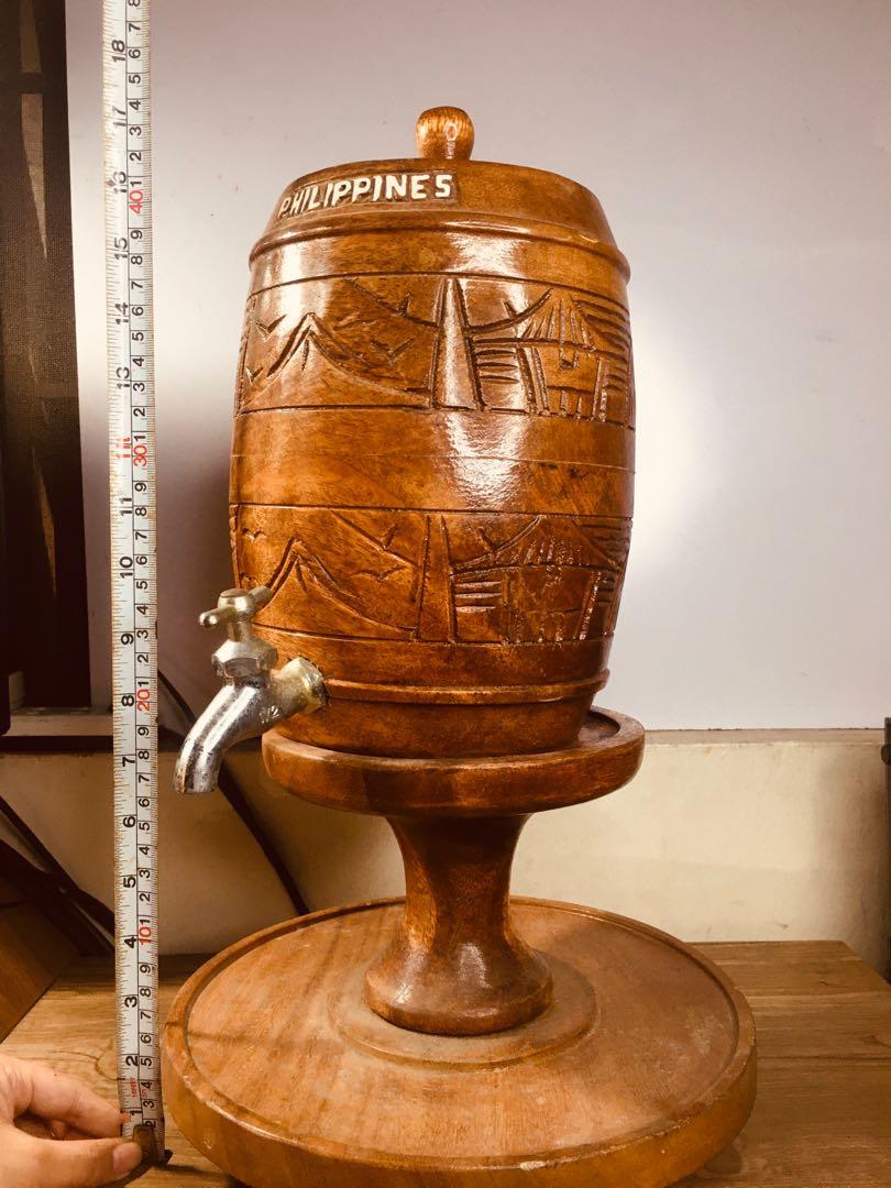 Native Wooden Water Dispenser, 6 pc Wooden Cups, Everything Else