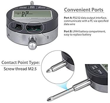 Neoteck 1"/25.4mm (0.0005"/0.01mm) Digital Indicator Set Dial Indicator And Magnetic Base Set