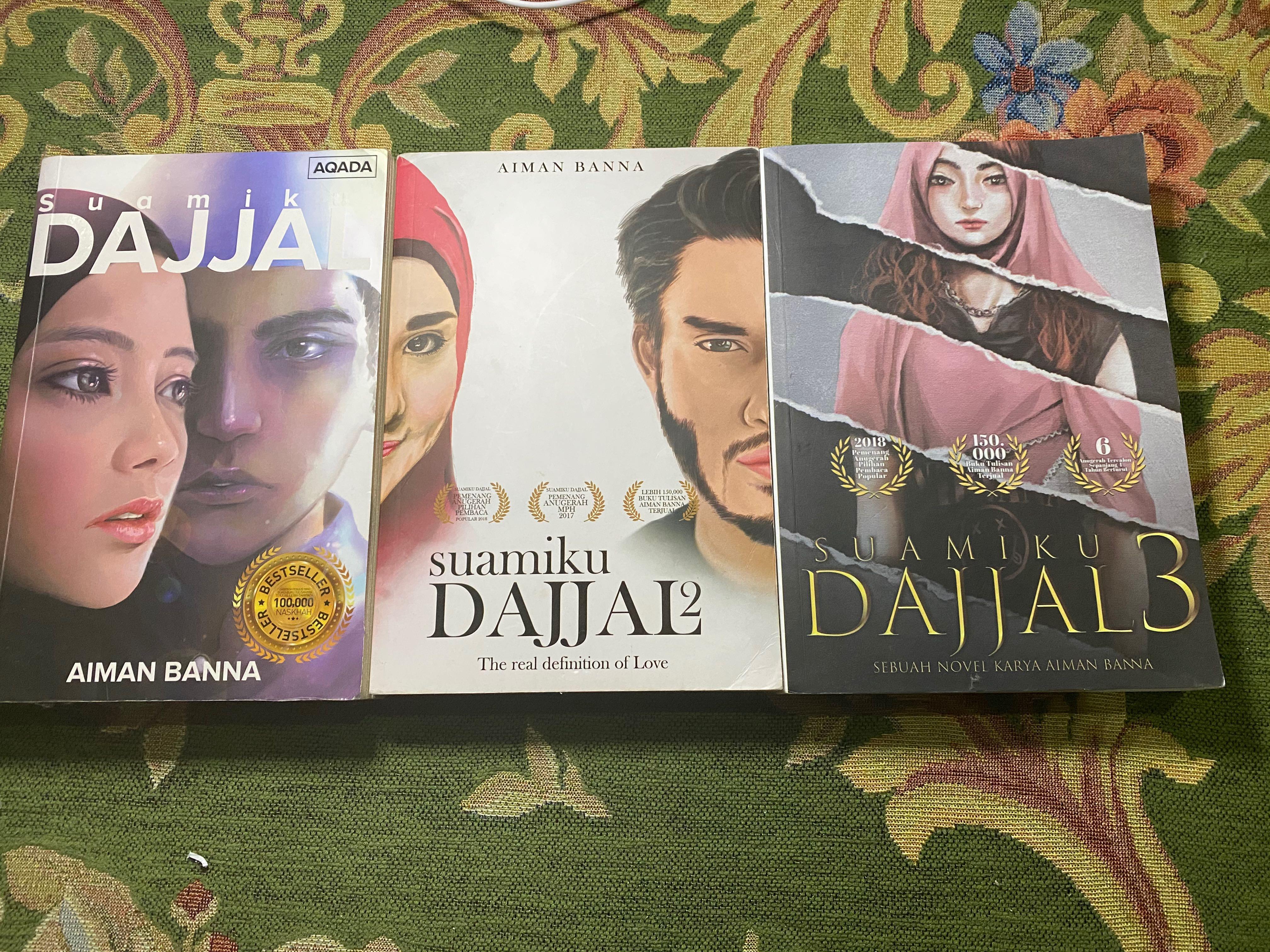 Novel Suamiku Dajjal 1 2 3 Books Stationery Books On Carousell