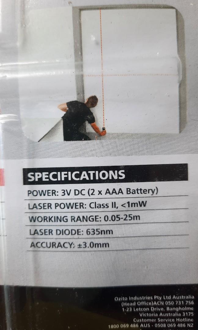 Ozito Laser Range Finder Laser Measurer, Commercial & Industrial, Construction Tools & Equipment