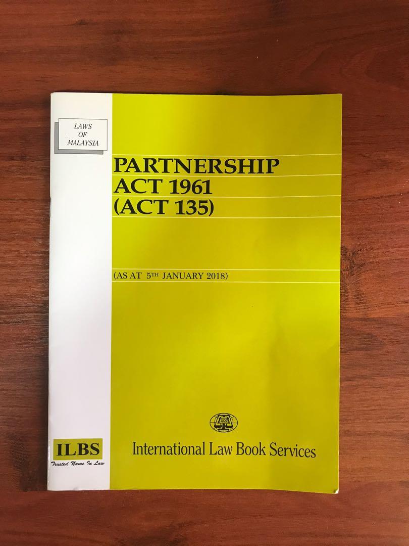 Partnership Act Malaysia Textbooks On Carousell