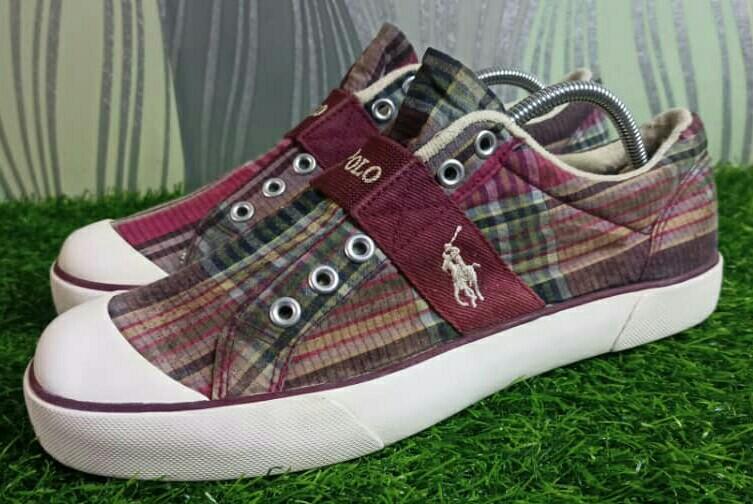 Polo Ralph Lauren Plaid Laceless Shoe 