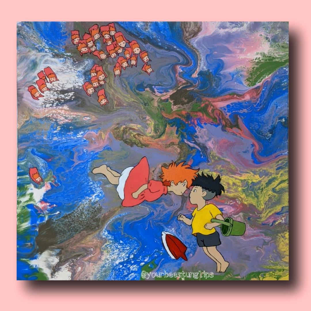 Ponyo Abstract Painting, Hobbies & Toys, Stationary & Craft, Art ...