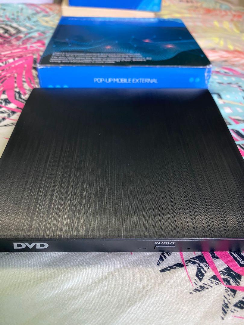 Pop-up Mobile Portable External 8X DVD RW CD Player Burner, USB 3.0 ...