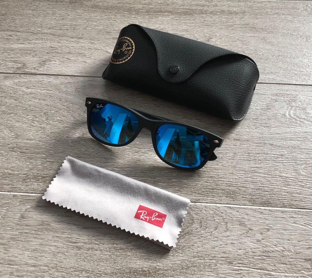 Ray-Ban New Wayfarer Black Rubber/Blue 