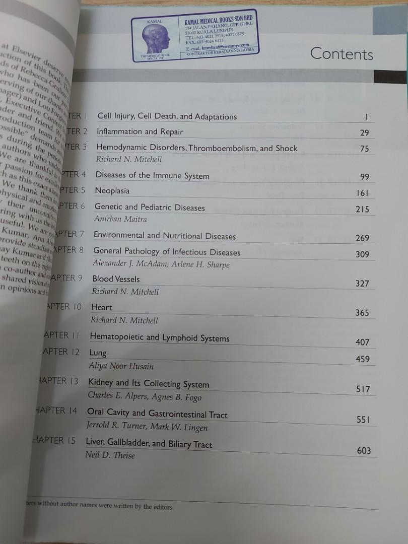 Robins Basic Pathology (Category: Textbooks) located in Seremban. Submitted by adelinebong (Listing ID 1070181185, Image 3). Description: Robins Basic Pathology 9th edition. Essential for medical practice Bought from Kamal's bookstore at original price (90-100 ++) but changed to binding as it prevents the pages from detaching / easier for reading purposes. Contents all intact. Just a bit of underlines, otherwise condition 9/10..