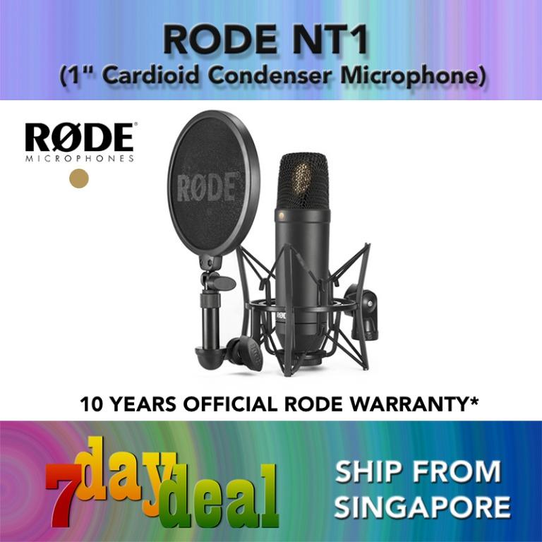 ‌Rode NT1-Kit condenser microphone with shock mount