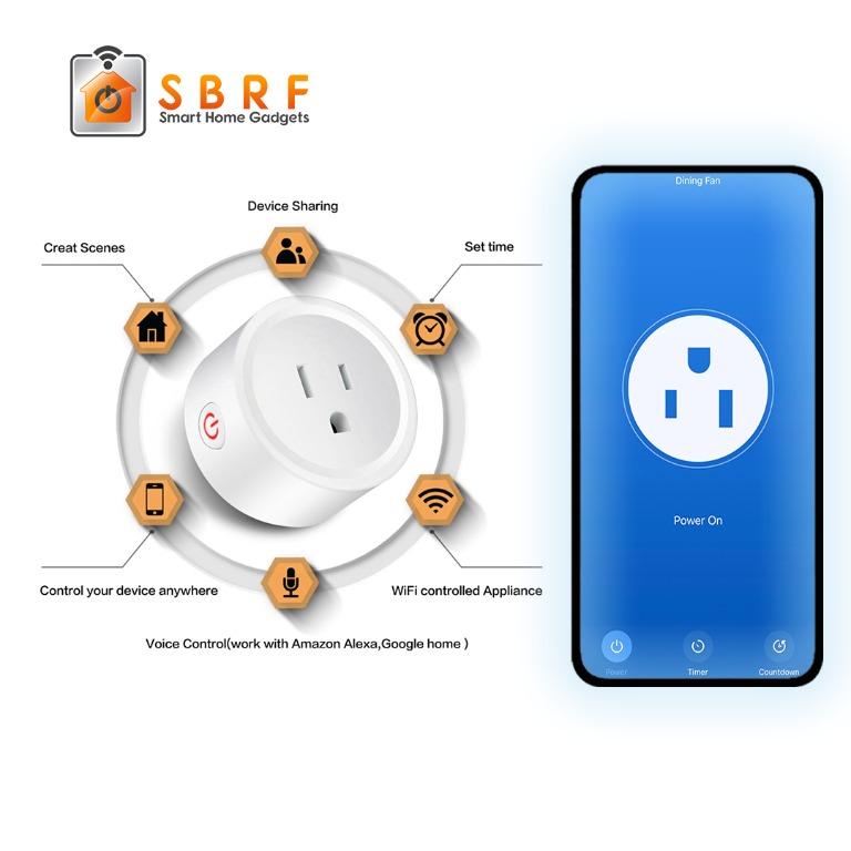 Smart WiFi Mini Socket (Category: Electrical, Adaptors & Sockets) located in Marikina City. Submitted by sbrfsmartgadgets (Listing ID 240115605, Image 3). Description: Smart WiFi Mini Socket - Smart Life and Tuya APP compatible - with Energy Monitoring via APP - Compatible with 3rd Party Automation APP like IFTTT (If-this-then-that) and A.I. Assistants like Amazon Alexa or Google Assistant. - 100-240V Rated Voltage - 10A Rated Current - Built-in 