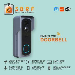 Smart WiFi Outdoor Camera Doorbell with Chime and Battery