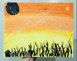 Sunset canvas painting 🖼