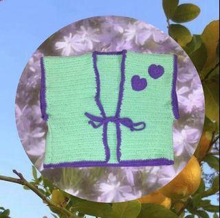 💜Sweetheart💜 handmade crochet tie up vest