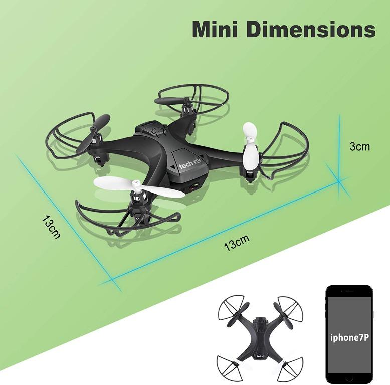 TECH RC PREDATOR Mini FPV Drone HD Camera FPV Live Video 6 Axis