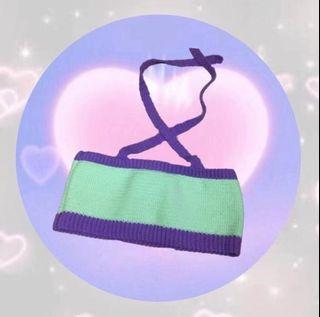 💜Techno 💚 handmade crochet halter neck top
