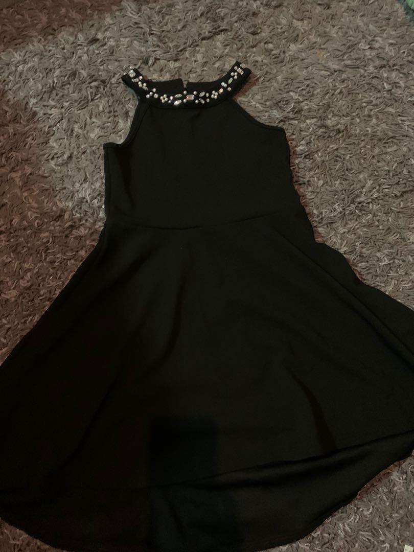 The Children s Place black dress with pearls and gems Babies