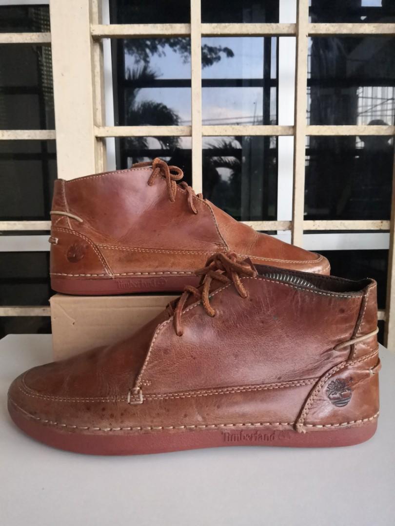 Timberland leather shoes mid cut Men s Fashion Footwear Boots