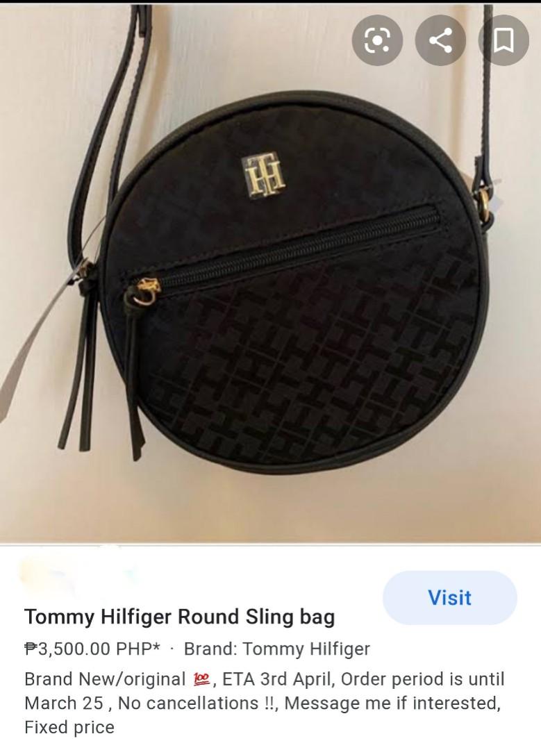 Tommy hilfiger round sale sling bag
