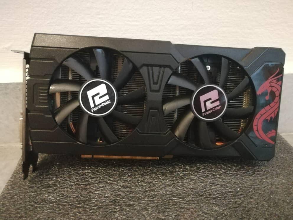 USED PowerColor Red Dragon Radeon RX 570 4GB GDDR5 AMD 2048SP. PCB NOT OPEN BEFORE AMD NVIDIA GPU Graphic Card