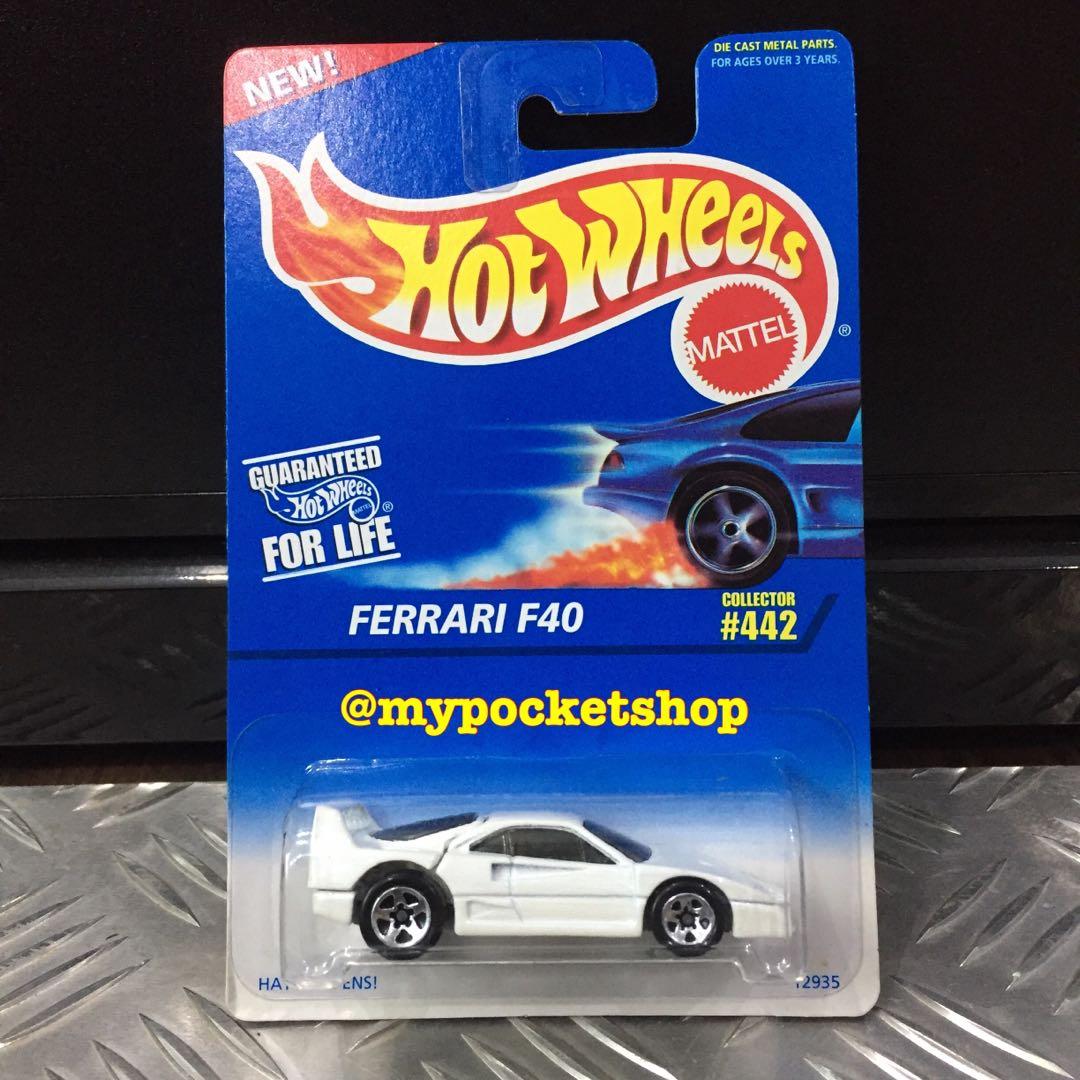 Reserved Vintage Hot Wheels Ferrari F40 White W 5sp Wheels 1996 Hotwheels Collector 442 Toys Games Others On Carousell Red, w/yellow '40' on sides & hood, 'ferrari' on hood, tan interior, clear window, unpainted malaysia base, w/uh's. carousell