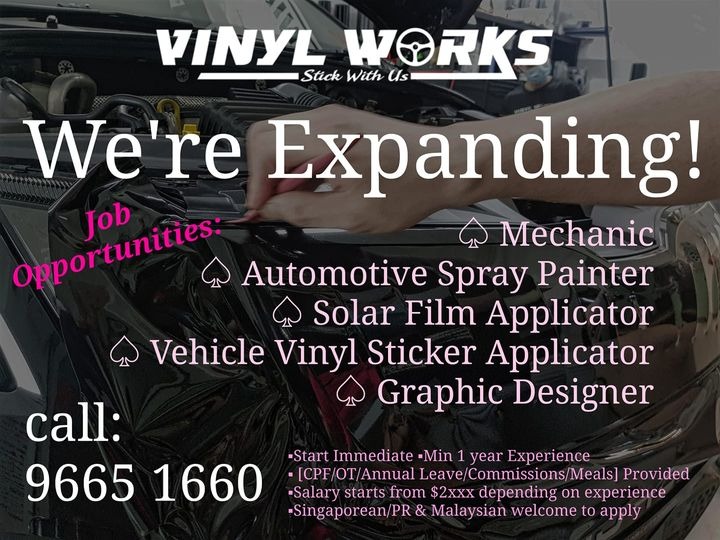 Vinyl Sticker Applicator / Mechanic (Fresh Grade Jobs