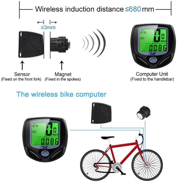 Sy bicycle speedometer deals and odometer wireless