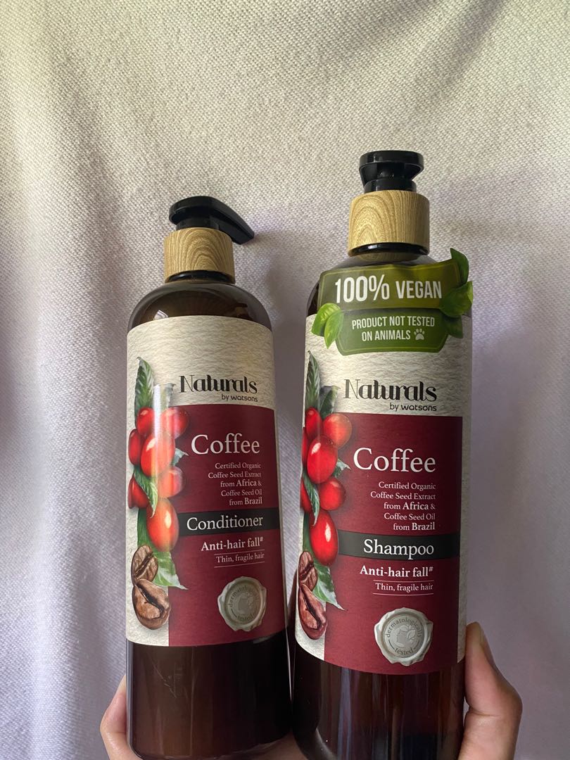 Watson's anti hair fall COFFEE shampoo + conditioner set, Beauty & Personal  Care, Hair on Carousell