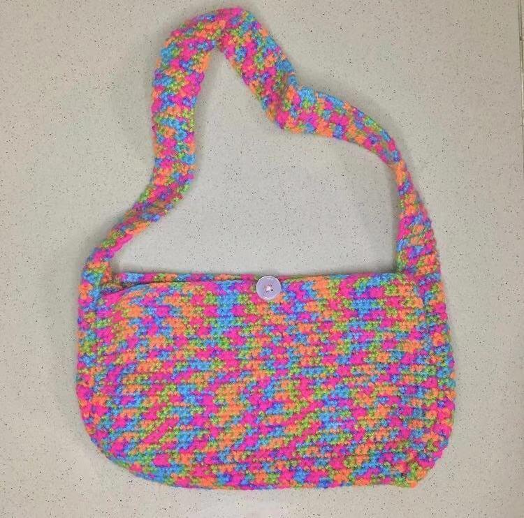 Y2K Crochet Mini Shoulder Bag Tutorial🦋✨(Beginner Friendly
