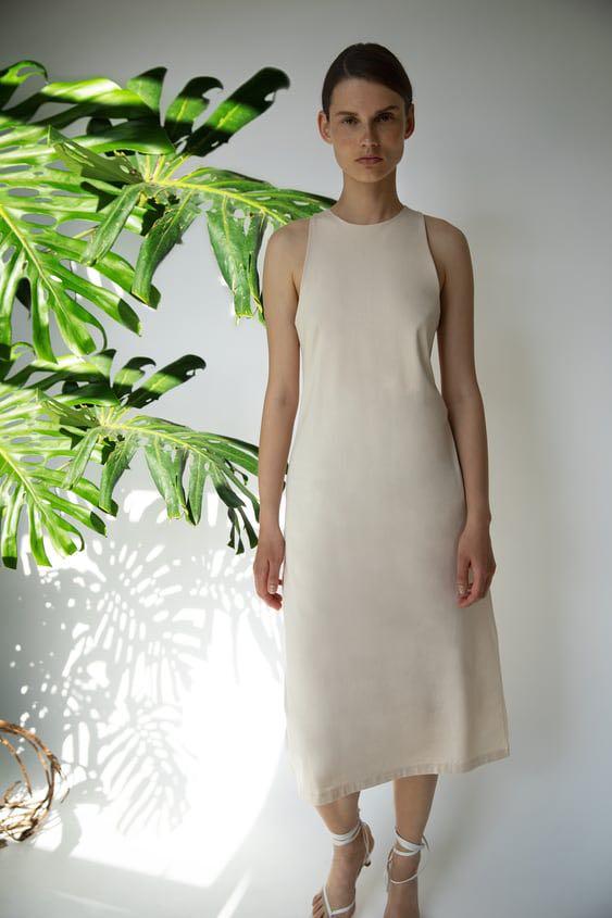 High neck dress trf zara clearance