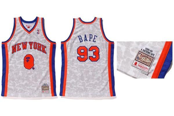 Bape x Mitchell & Nets Mets Jersey, Men's Fashion, Activewear on