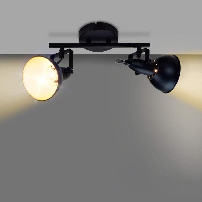 6-Light LED Ceiling Spotlight Kitchen Bedroom Retro Cage Shade E14 Fitting