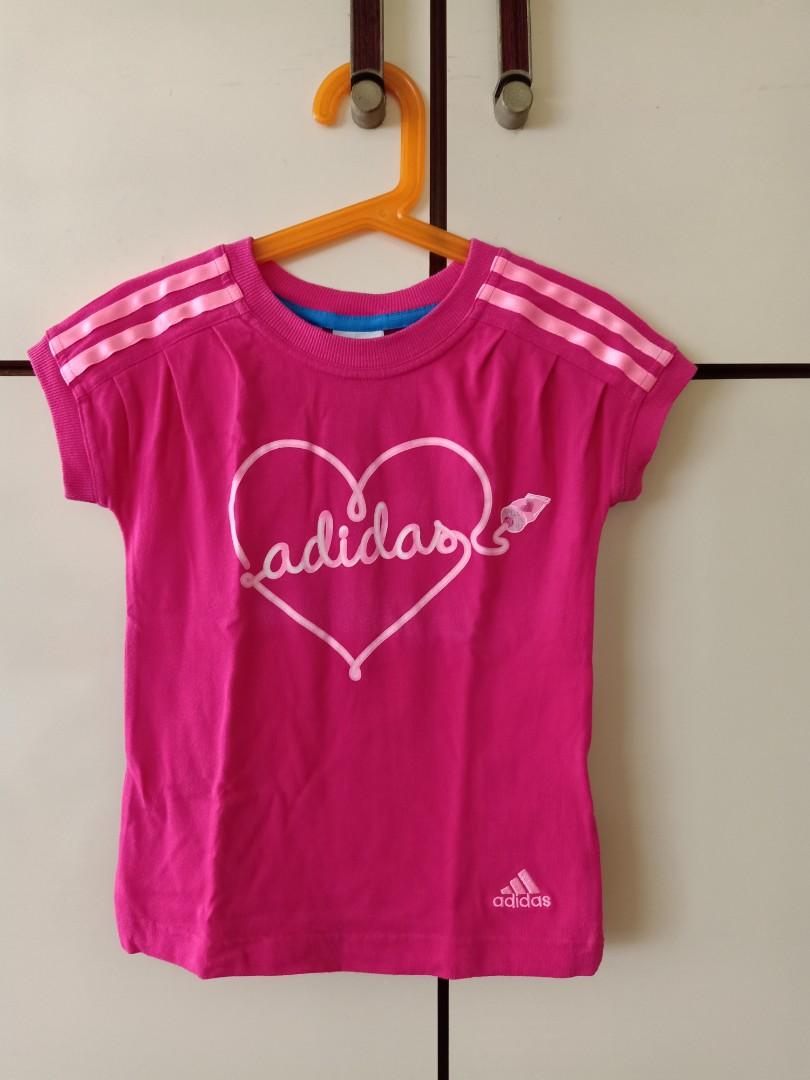ADIDAS Girls Pink Colour T shirt Age 4 5 years From London