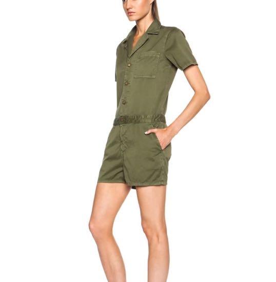 army green romper