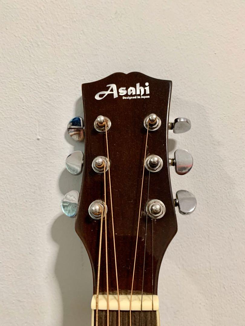 Asahi acoustic guitar 1 year old, Hobbies & Toys, Music & Media