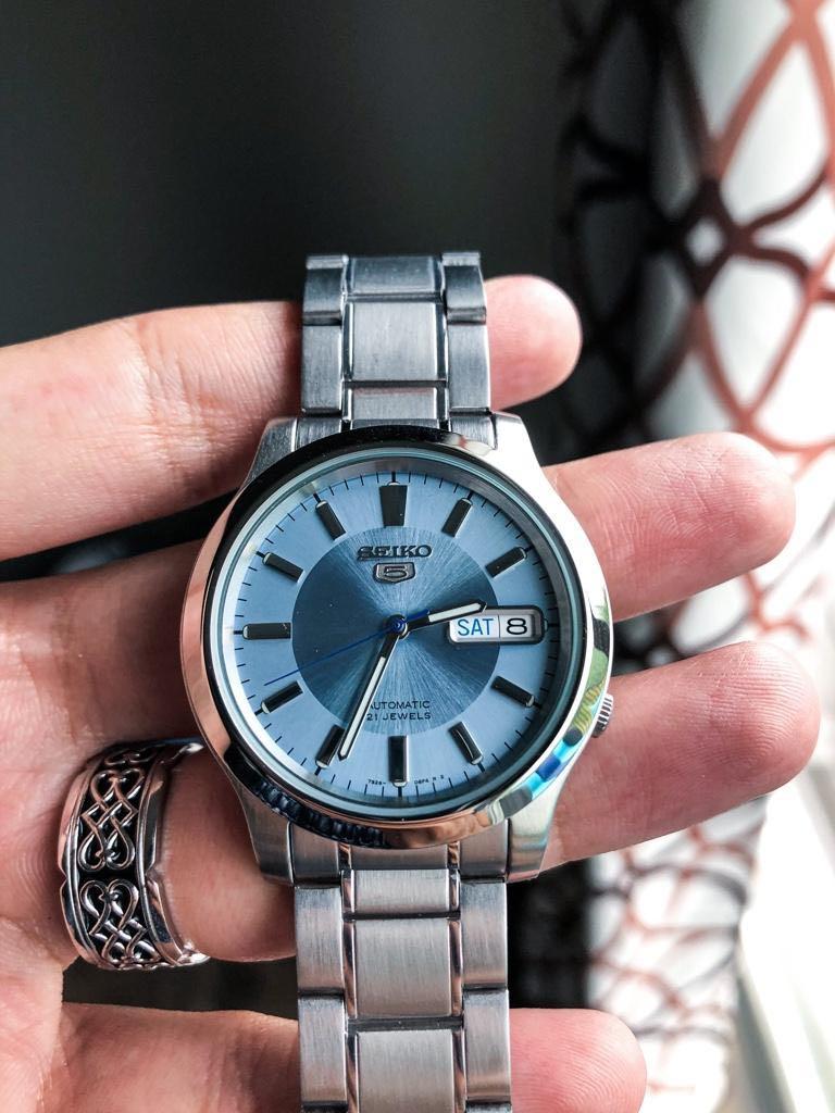 美品 セイコー5 snk791アイスブルー - 腕時計(アナログ)