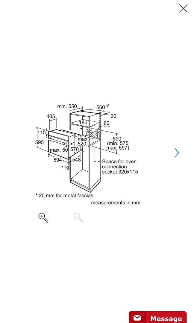Bosch Serie 2 Builtin oven 60 x 60 cm Stainless steel HBF114BR0K, TV