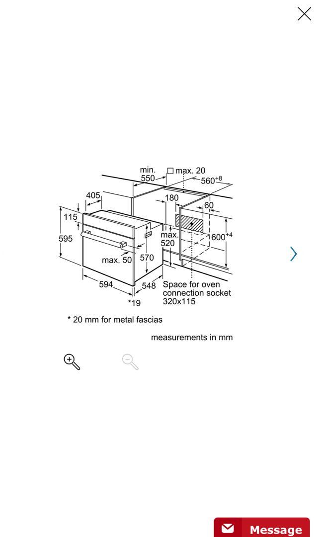 Bosch Serie 2 Builtin oven 60 x 60 cm Stainless steel HBF114BR0K, TV