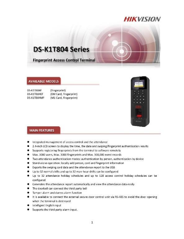 Protect Your Premises Hikvision Biometric / Card Access with HP App