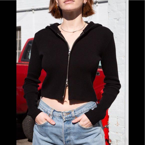Brandy melville crop best sale hoodie