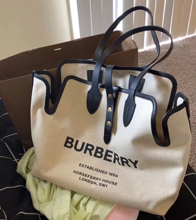Burberry the medium soft cotton canvas belt hot sale bag
