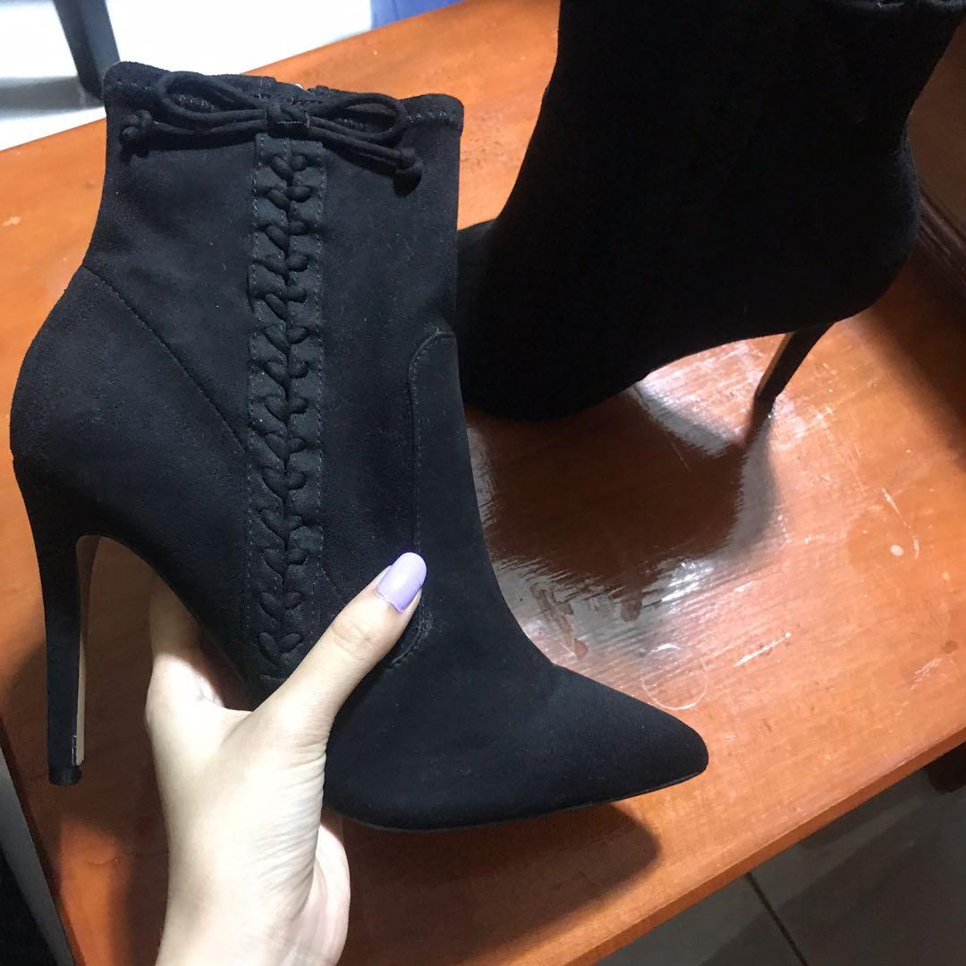 Call It Spring black heeled boots 
