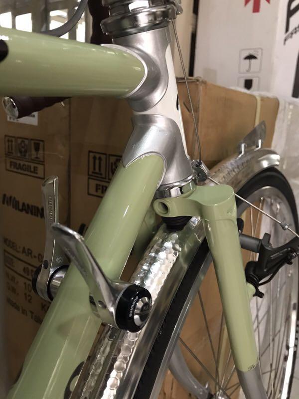 Classic Bike De Rosa (Category: Bicycles) located in San Juan City. Submitted by ethannate (Listing ID 1070296772, Image 2). Description: Brand New Classic Bike Asking: P66,000 Brand is De Rosa 8 speed size small (49cm); group - shimano claris. Top tube 49 cm Seat tube 44cm .