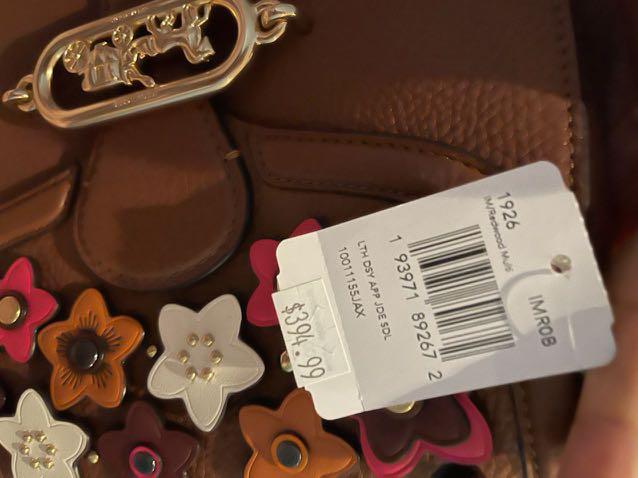Coach Jade Saddle Bag with Daisy Applique