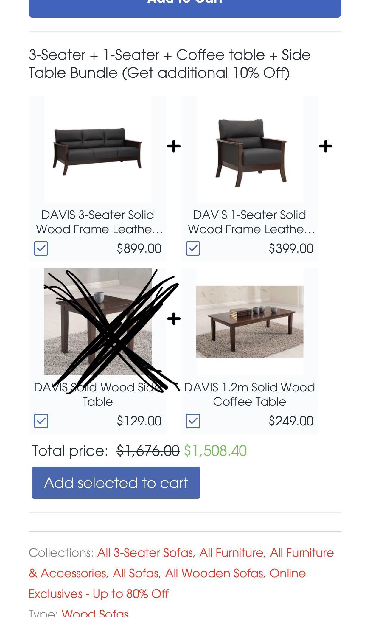 DAVIS 3picket and rail sofa Seater Solid Wood Frame Leather