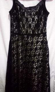 Dress Hitam / Brukat Dress / Dress Pesta