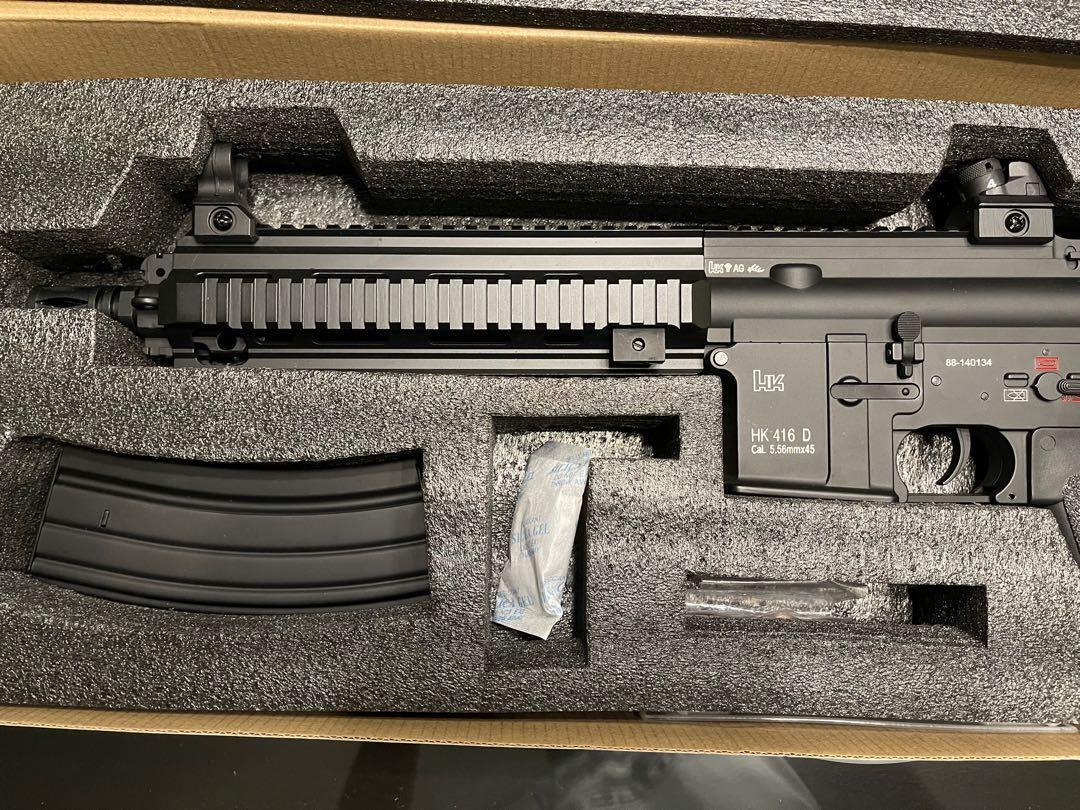 E&C EC102 HK416 D AEG Airsoft with Lipo Battery and Balance Charger on