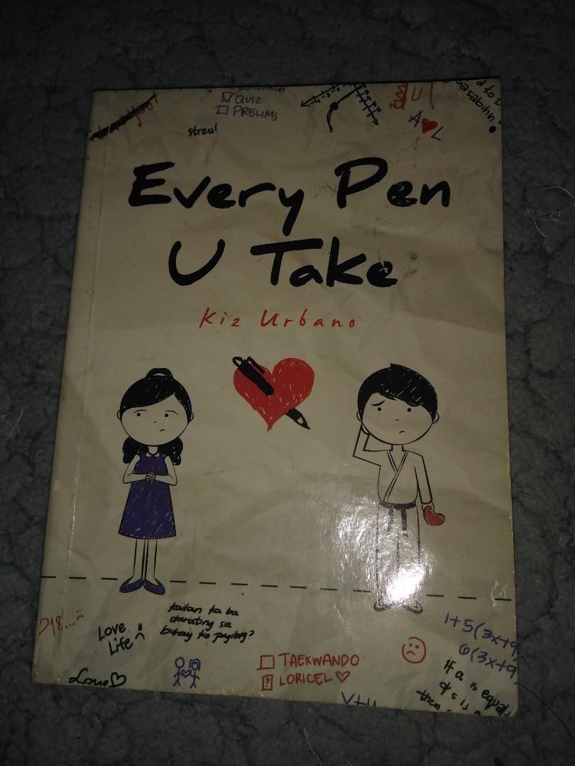 Every Pen U Take by Kiz Urbano (Category: Stationery & School Supplies) located in Taguig. Submitted by dsccarts (Listing ID 1070405953, Image 1). Description: Please READ !! •This is used but not abused •There's a damage at the back page (check pictures) •The pages are complete •you can ask me for more pics/vids regarding the condition of the book.
